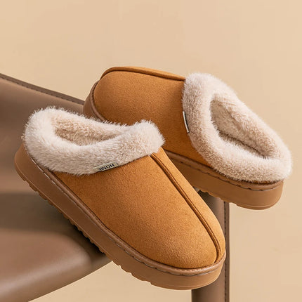 Fashion Women Fluffy Slippers for Autumn and Winter Indoor EVA Thick Sole Anti-Slip and Warm Unisex Slippers for Winter
