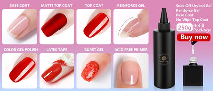 MSHARE 100ml Shiny Top Coat No Wipe Top Nail Gel for Gel Polish Semi-permanent Varnish No Sticker Hard Top Gel