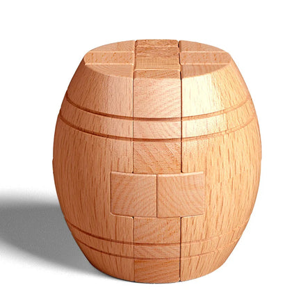 Wooden Barrel Puzzle Assembly & Disentanglement Puzzles Luban Lock Brain Teasers for Adults And Kids High Difficulty IQ Test