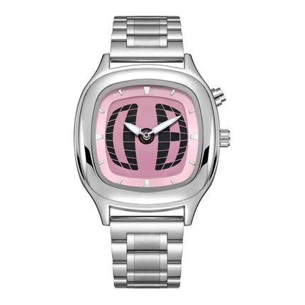 2026New Design Fashion Retro Steel Belt Dual Display Watch Trend Quartz Couple Watch ideal Choice For Birthday & Lover Gifts