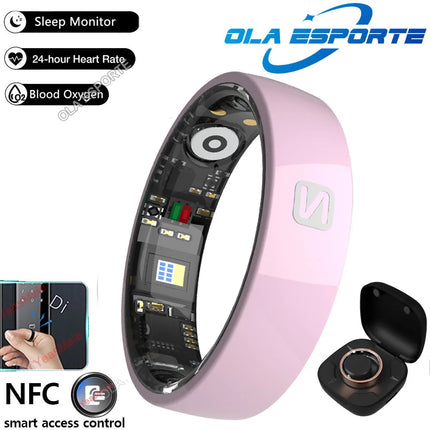 New Smart Ring Men Women 2025 Real-Time Health Monitoring Sports NFC Control Smart Access Control IP68&5ATM Waterproof Smartring