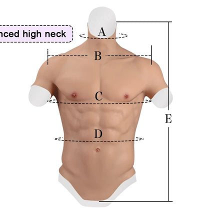 Dokier Silicone Realistic False Fake Muscle Belly Body for Cosplayers Artificial Simulation Muscle Chest Man Crossdressers - TOYS-SUCE