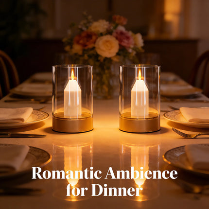 LED Night Light Rechargeable Flameless Candle Motion Sensor Dimmable USB Charging Soft Warm  Bedroom Portable Table Bedside Lamp