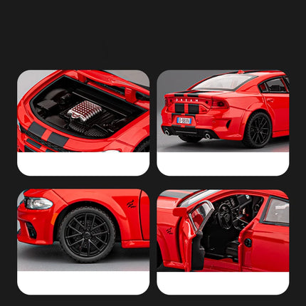 1:32 Dodge Charger SRT Super Sports Car Alloy Metal Diecast Model Car Sound & Light Collection Hobbies Decoration Birthday Gifts
