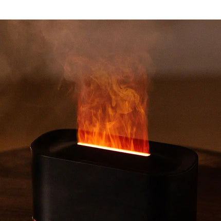 Essential Oil Diffuser,Flame Colorful Water Vapor Fire Humidifier for Aromatherapy Aroma Therapy Machine Room,Flame Diffuser