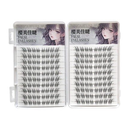 Glue-free Korean Style False Eyelashes Girl Group Fashion Eyelash Extension Natural Manga Segemented DIY Lashes Large Capacity
