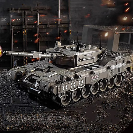 1818 Piece Bricks Technical RC Leopard 2A6 Main Battle Tank Military Building Blocks Boy Birthday Gifts Remote Control Car Toys