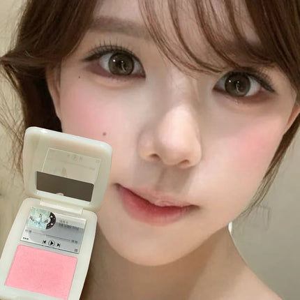 Powder Blusher Disk Monochrome Matte Blush Palette Cheek Tint Natural Facial Rouge Plate Brighten Nude Matte Face Contour Makeup