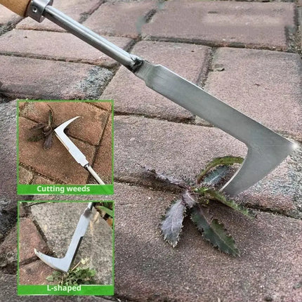 Heavy-Duty Carbon Steel Hand Shovel With Ergonomic Grip - Manual Weeding Tool For Road Cracks & Gardens 30CM