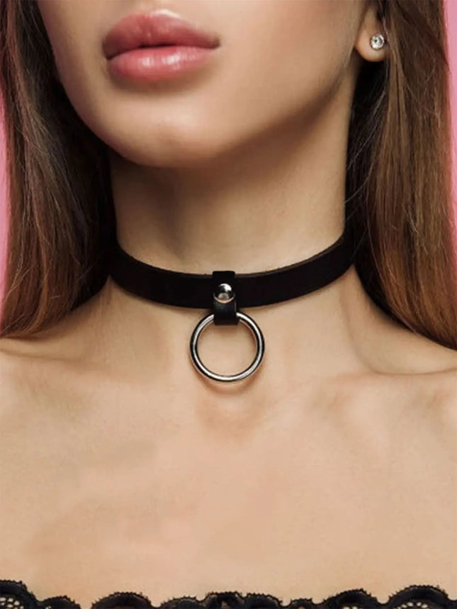 Women Sexy Leather Neck Ring Bondage Lingerie Collar Harness Erotic Leather Neck Harness Fetish Wear Female Neck Accessories