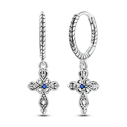 2025 New 925 Sterling Silver Earrings Simple Bow Strawberry Butterfly Hoop Stud Earrings for Wedding Party Women Jewelry Girls