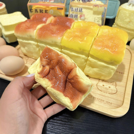 Hachimi Custard Slow Rising Squishy Toy, Super Moist Soft Tender Texture, Classroom Stress Relief Fidget Simulated Food Toy