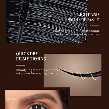 IMAGIC Mascara 4D Black Silk Fiber Long-lasting Waterproof Volume Lengthening Eyelashes Natural Curling Makeup Korean Cosmetics
