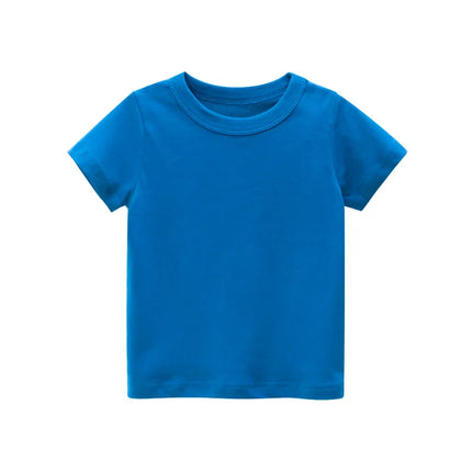 2 3 4 5 7 9 Years Summer Baby Boys Girls Short Sleeve T-shirt Cartoon Green Crocodile Children Kids Cotton Tops Pure Color