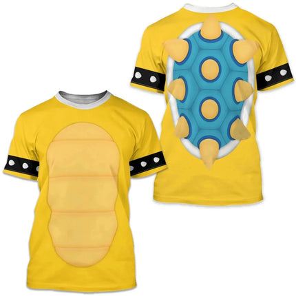Bowser 3D Printed T-Shirt Harajuku Casual Cosplay Tee Unisex for Men Women 2026 New Summer