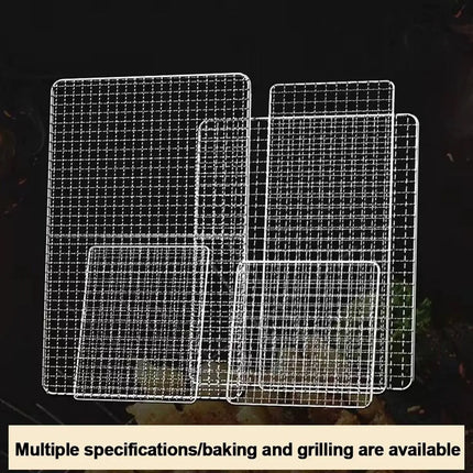 New High Quality Barbecue Net Portable Durable Iron Wire Grill Racks Reusable Square Grill Net Nonstick Roast Grate Net