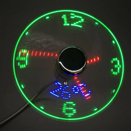 Multi-function USB Real Clock Fan USB Time Temperature Fan USB Real Time Clock Fan Desktop Quiet Fan For Office Study Dorm Daily