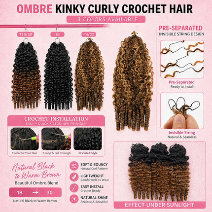Golden Brown Highlight Miracle Knots Crochet Bundles Human Hair For Braids Burmese Curly With Spiral Curly End Feather Bulk Hair