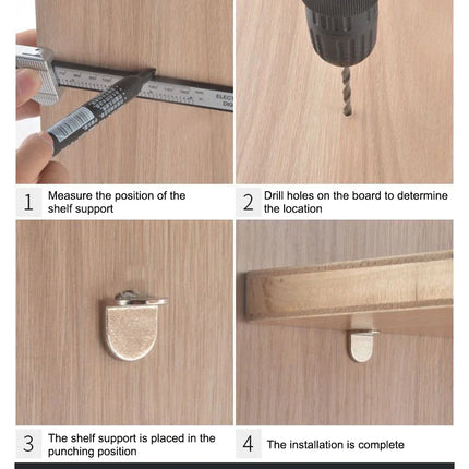 20pcs 5mm L - Shaped Shelf Support Studs: Fix Wooden/Glass Boards in Cabinets, Ideal Furniture Bracket Holders