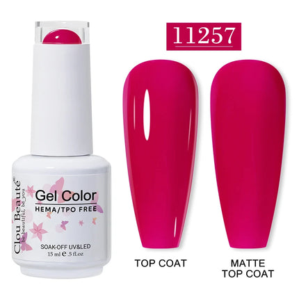 Clou Beaute 15ml HEMA TPO FREE Gel Nail Polish Vernis Semi Permanent UV Nail Art Varnish Lakiery Hybrydowe Manicure Gel Polish