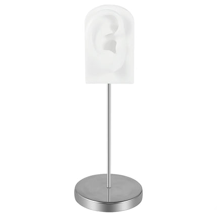Soft Silicone Ear Model Tattoo Practice Body Jewelry Display Piercing Tools Earring Display Tool Metal Display Stand Kit