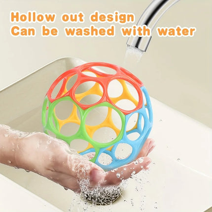 4 Color Combination Baby Grip Hand Grip Ball - Cutout Design Improves Grip, Exercises Baby'S Flexibility, Ideal Holiday Gift