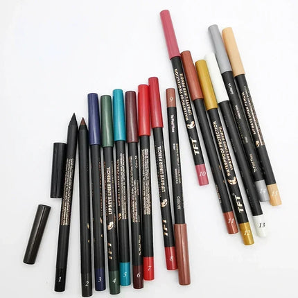 Matte Blue Eyeliner Pencil Waterproof Lasting Colourful Pigment Black White Yellow Eye Liner Pen Not Bloom Eyes Makeup Cosmetics
