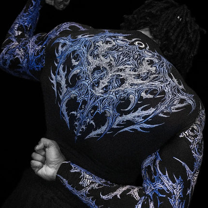 2026 New Dragon Awakening Pattern Gym Long Sleeve Top for Spring and Summer Running Swimming Weightlifting Fitness Clothes