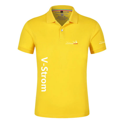 2024 Motorcycle Vstrom 650 V Strom Men's New Autumn Casual Polo Shirt Comfortable T-shirt High Quality Breathable Short Sleeve Top