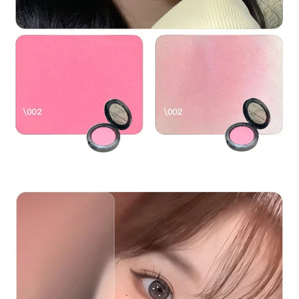 Monochrome Blusher Palette Matte Warm Brown Red Cheek Tint Face Contouring Waterproof Cosmetics Rouge Powder Soft Natural Makeup