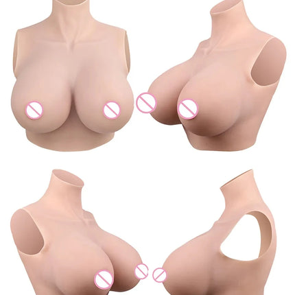 Eyung H Cup Silicone Breast Forms Fake Tits Enhancer For Crossdresser Drag Queen Fake Boobs Tits Breastplate Male To Female Sissy