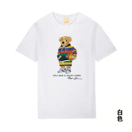 T-shirt Bear Couple T-shirt Short-Sleeve Crew Neck Men's and Women's Summer T-shirt