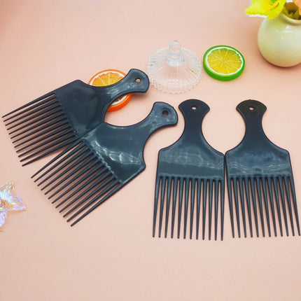 Afro Pick Comb For African American Hair Wide Tooth Detangle Styling Comb For Curly Kinky Wig Braiding Hairdressing Tool