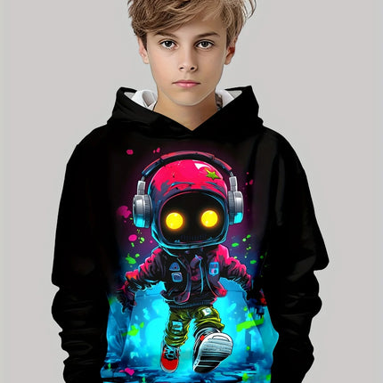 Children Top Hoodies Stylish 3D Print Boys Casual Pullover Long Sleeve Sweatshirt for Spring Fall Kids Hoodies Outdoor Clothing