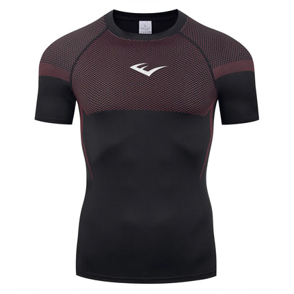 Compression Shirts Men's Rashguard Quick Dry Gym Fitness Shirts Spring Beach Surfing Athletic Sport Running Workout Tops Tees