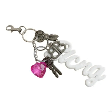 Portable Silicone Letter Bag Charm Keychain Pendant Portable Charm Adds a Touch of Romance Suitable for Any Occasion