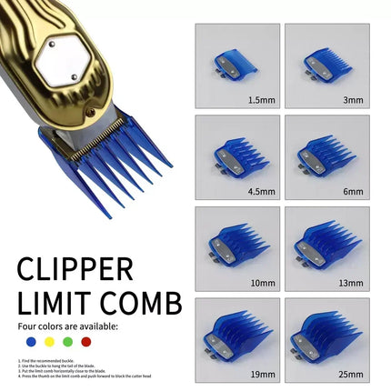 Universal Clipper Guard Hair Clipper Limit Comb Guide Attachment 1.5/3/4.5/6/10/13/19/25mm Hair Trimmers Electric Clipper