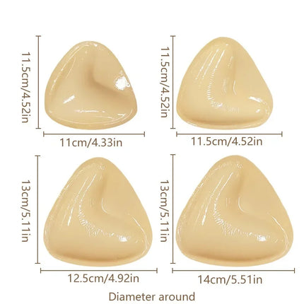 1 Pair Solid Self Adhesive Bra Double Both Sided Sticky Push Up Bra Inserts Reusable Adhesive Ultra Breast Lift Padding Insert