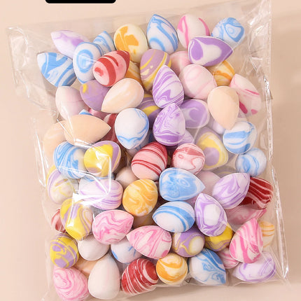10/20/25/50/100PCS Cute Candy Makeup Sponges - Rainbow Blending Set for Foundation & Concealer, Girls Holiday Gift