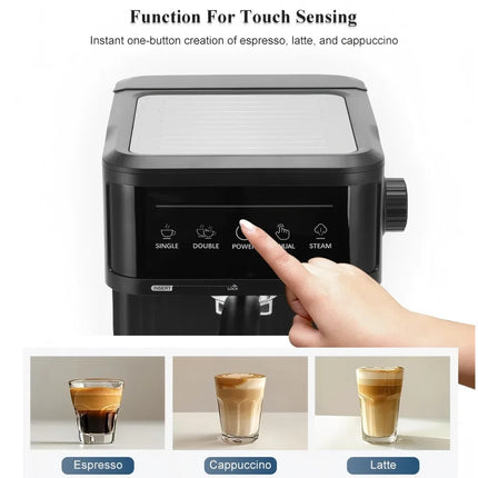 110V 220V 1.8L Espresso Machine Italian Coffee Machine Home Small Semi-Automatic 20Bar Coffee Machine Milk Foam