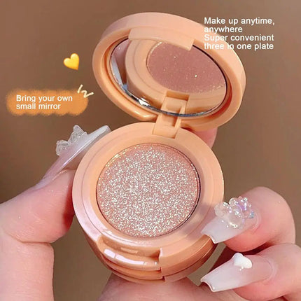 Highlight Powder Matte Blusher Eye Shadow 3 In 1 Face Makeup Natural Palette Multi-color Delicate Shiny Beauty Makeup Cosmetics