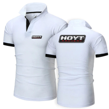 2023 New Hoyt Archery Men's Summer Short Sleeve Luxury Business Casual Polo Shirt Breathable Sportwear Designer Tops