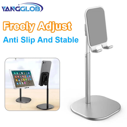 Desktop Phone Holder Tablet Stand For Ipad Phones Universal Bracket Telescopic Adjustable Height Angle Metal Live Support