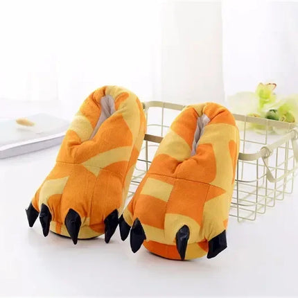 Blue Stitch Animal Paw Slippers For Boy Girl Unisex Kids Monster Claw Slippers Cartoon Soft Plush Warm Home Slippers Child Shoes