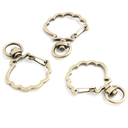 10pcs Cat Heart Snap Hook Trigger Clips Buckles For Keychain Lobster Lobster Clasp Hooks for Key Ring Clasp Jewelry Supplies