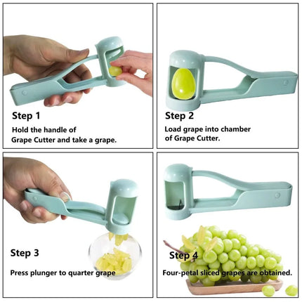 Tomato & Cherry Grape Slicer, Fruit Splitter Cutter, Small Kitchen Gadget for Salad & Baby Food