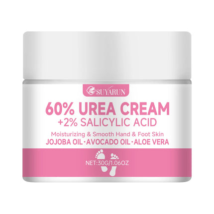 SUYARUN 60% Urea Foot Cream for Cracked Heels & Dry Skin - Intensive Moisturizing Treatment, Callus Remover, Diabetic Foot Care.