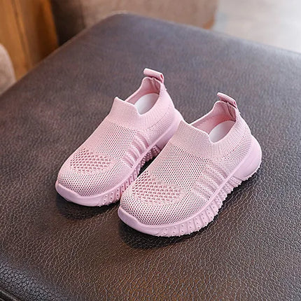 Children's Running Sneakers Boys Girls Casual Mesh Breathable Non-Slip Walking Patchwork Tennis Toddler Soft-Soled Girls' Shoes