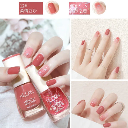 8ml Water-based Nail Polish No Baking Long Lasting Semi-permanent Quick Dry non-peelable Nail Varnish DIY Fashion Manicure