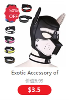 Dog Cosplay Costumes of Leather Restraints Collar and Half Face Mask with Fetish Gloves for Couples Bdsm Slave Bondage Flirting